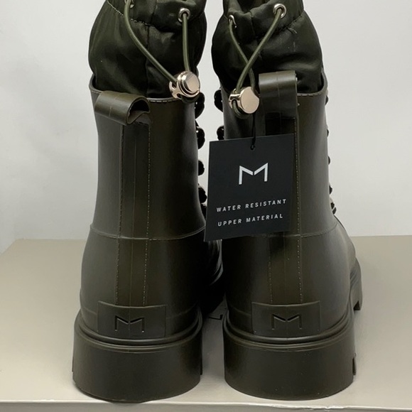 NWT men’s Marc Fisher LTD Freely waterproof lug sole dark green boots size 9 - Picture 4 of 9